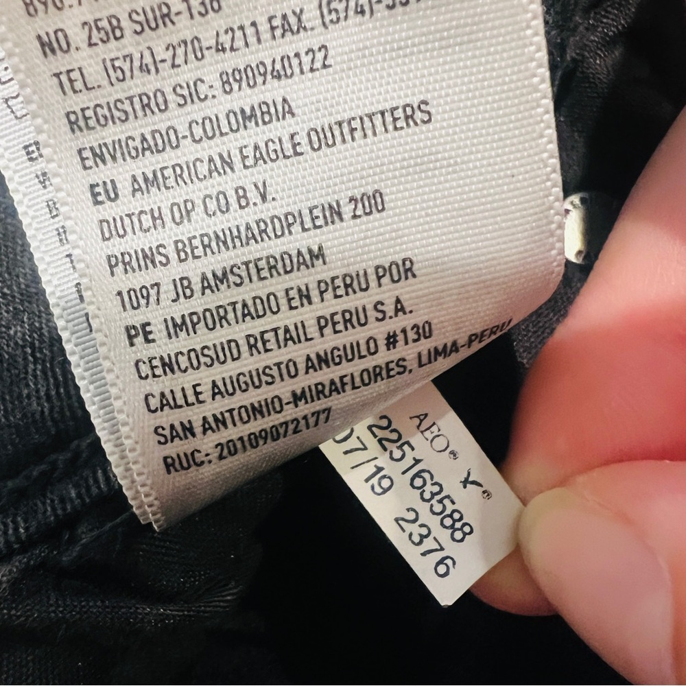 American eagle artist flare next level stretch dark wash denim jeans 14 long - Picture 10 of 16